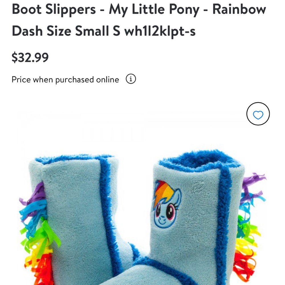 NEW My Little Pony slipper boots women’s size Small 5/6